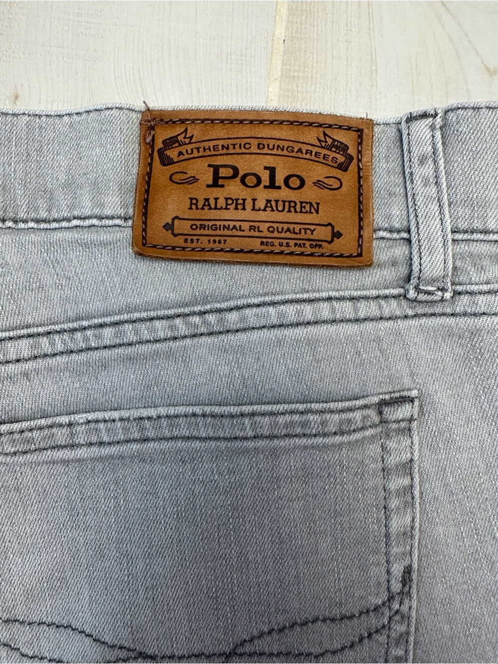 Ralph Lauren Polo Authentic Dungarees Tomkins Skinny Grey Jeans